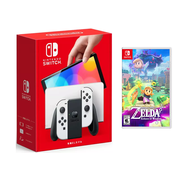 Nintendo Switch OLED White Console with Zelda Echoes of Wisdom Game Bundle JP Spec