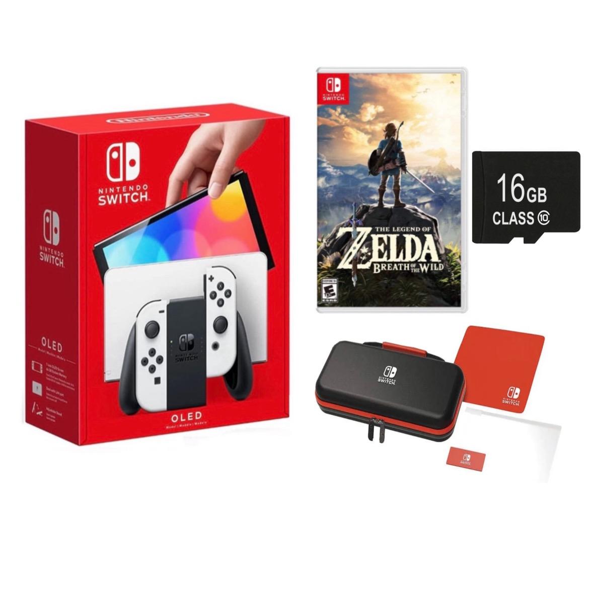 Nintendo SwitchOLED White JoyCon Bundle Includes The Legend of Zelda