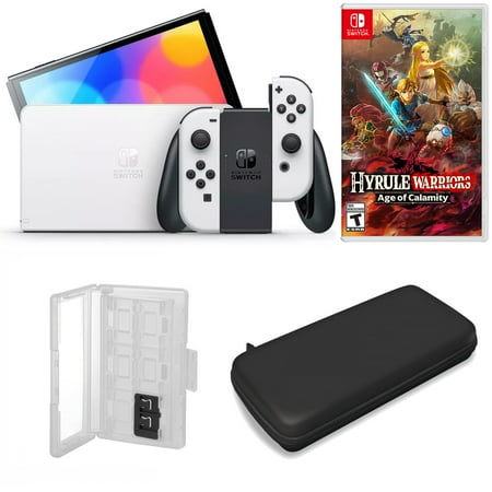 Nintendo Switch OLED in White with Zelda:Hyrule and Accessories