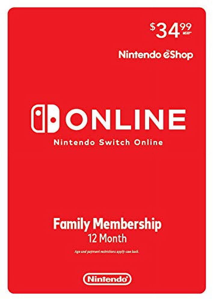 Nintendo Switch Online 12 Month Family Membership eGift Card