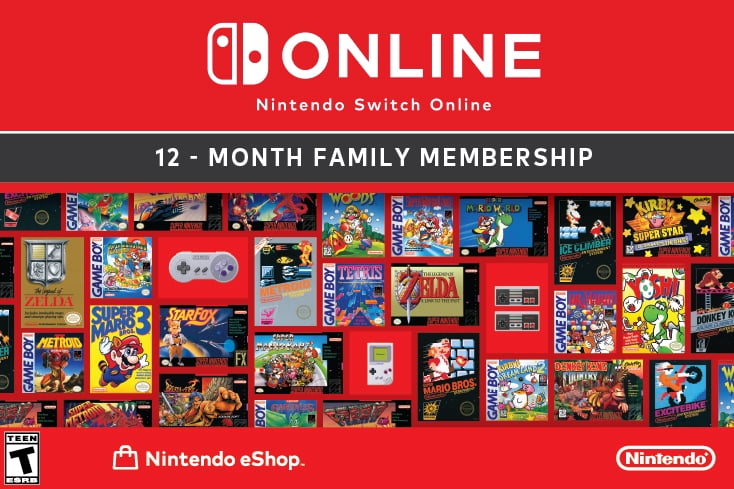 Nintendo Switch Online 12 Month Family Membership eGift Card [Digital]