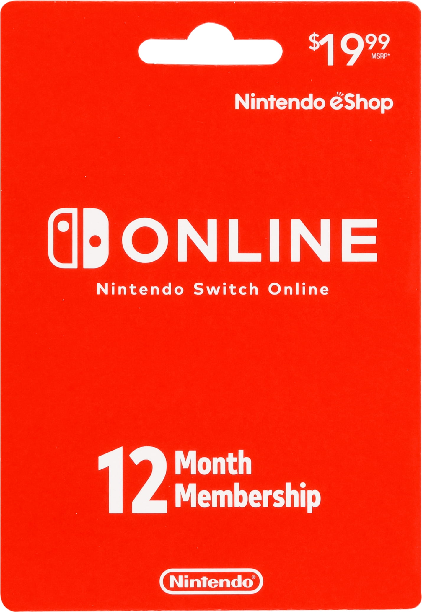 Nintendo Switch Online 12 Month Individual Membership Gift Card [Physical]