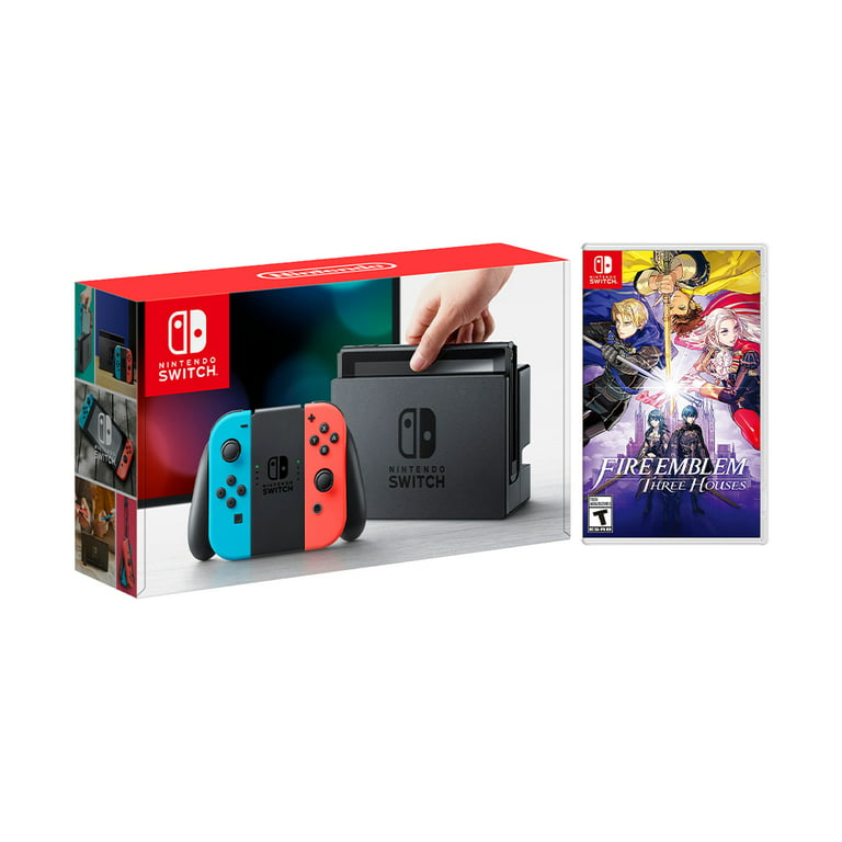 Houses - Emblem: Game Switch Game! Disc Fire Red/Blue New Three NS Nintendo Joy-Con Console Bundle 2019 with