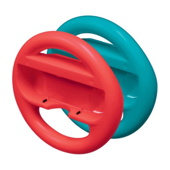 Nintendo Switch Red and Blue Steering Wheels Bundle
