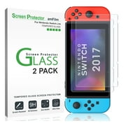 Nintendo Switch Screen Protector Glass (2-Pack), amFilm Nintendo Switch Tempered Glass Screen Protector for Nintendo Switch 2017