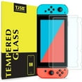 thumbnail image 1 of Nintendo Switch Screen Protector, TJS [Tempered Glass] [2-Piece] [Works While Docking] - 0.3mm Thickness/Bubble Free/Ultra Clear/9H Hardness/Anti-Scratch/Shatterproof/Anti-Fingerprint, 1 of 8