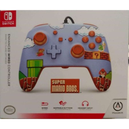 Nintendo Switch Super Mario Bros. Enhanced Wired Controller, New