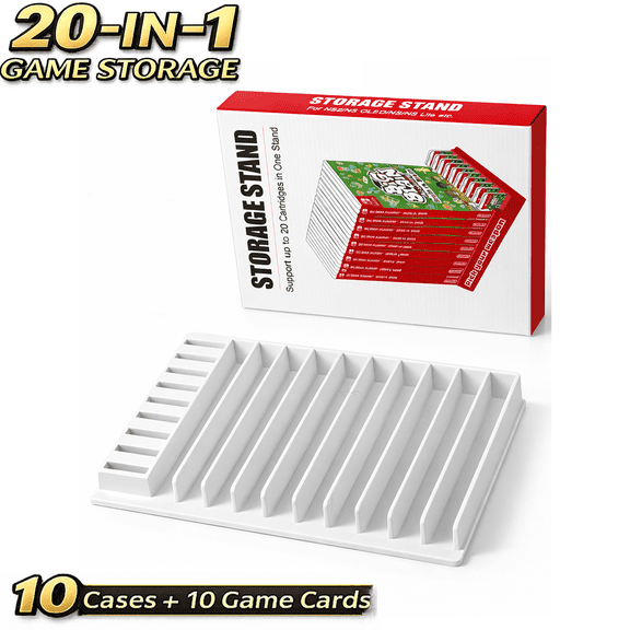 Nintendo Switch/ Switch Lite Game Case Holder & Storage, Organizer Stand for 20 Games, Protective Display Shelf