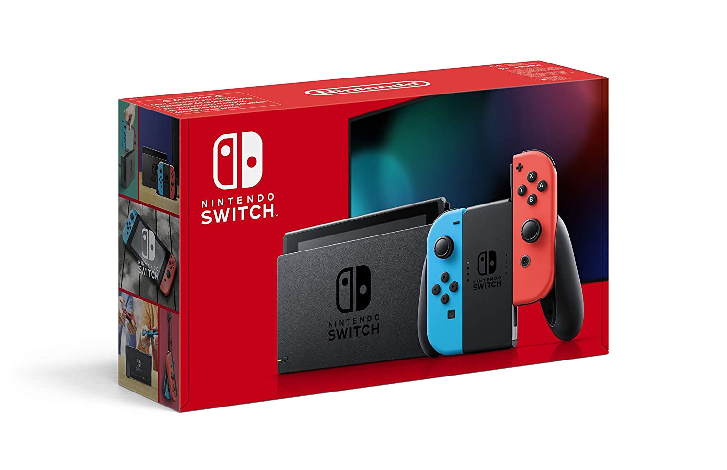 Restored Nintendo Switch V1, Video Game Console, with Neon Blue