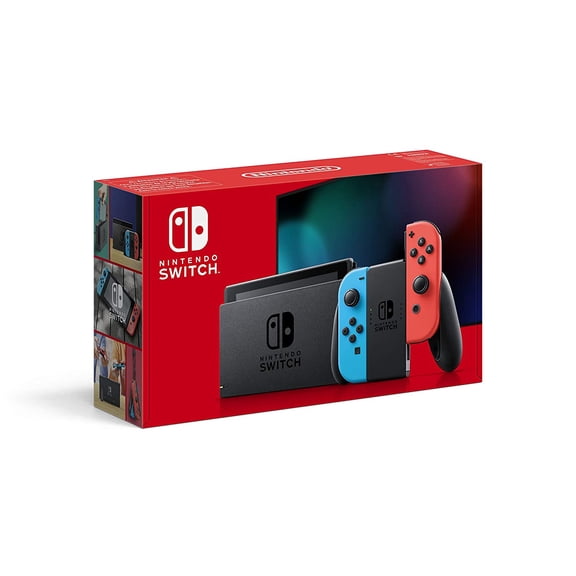 Restored Nintendo Switch V1, Video Game Console, with Neon Blue and Neon Red, Joy-Con - HACSKABAA, 1, 1, 1