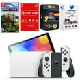 thumbnail image 1 of Nintendo Switch White OLED Console with Minecraft: Switch Edition, NSO 12 Month Family Membership, MightySkins Console and Controller Skin Voucher, and 2 Year CPS Extended Warranty, 1 of 4