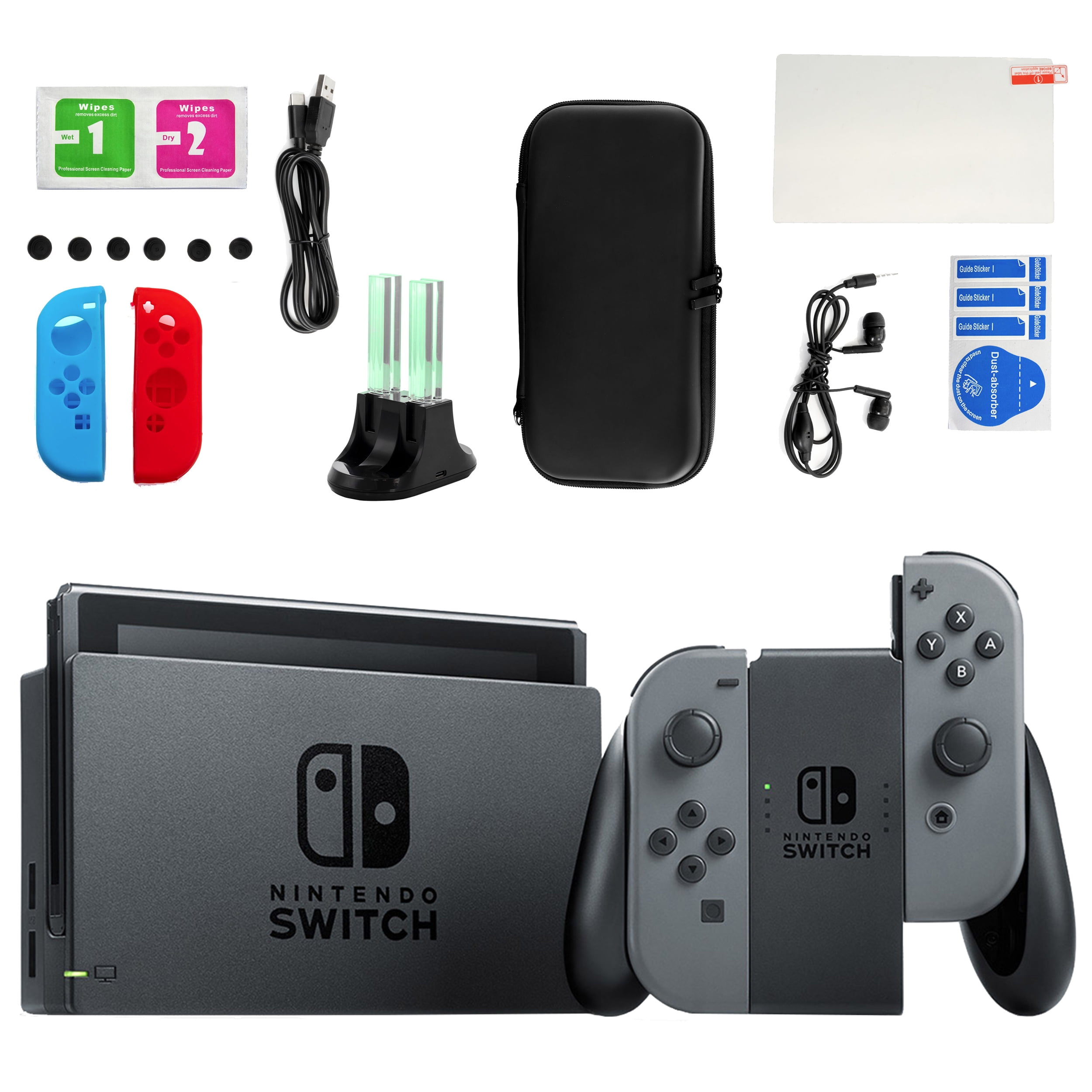 Nintendo Switch in Gray with Accessories Kit - Walmart.com