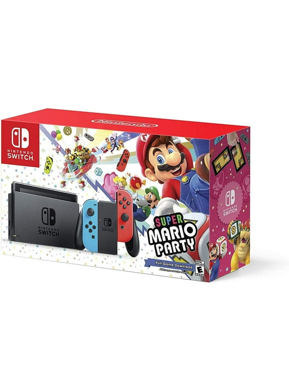 Nintendo Switch w/ Super Mario Party (Full Game Download) - Bundle Edition