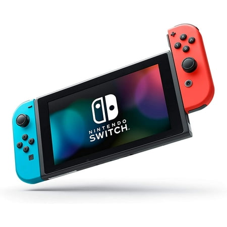 Nintendo Switch with Animal Crossing Horizons Bundle, Neon Red & Blue