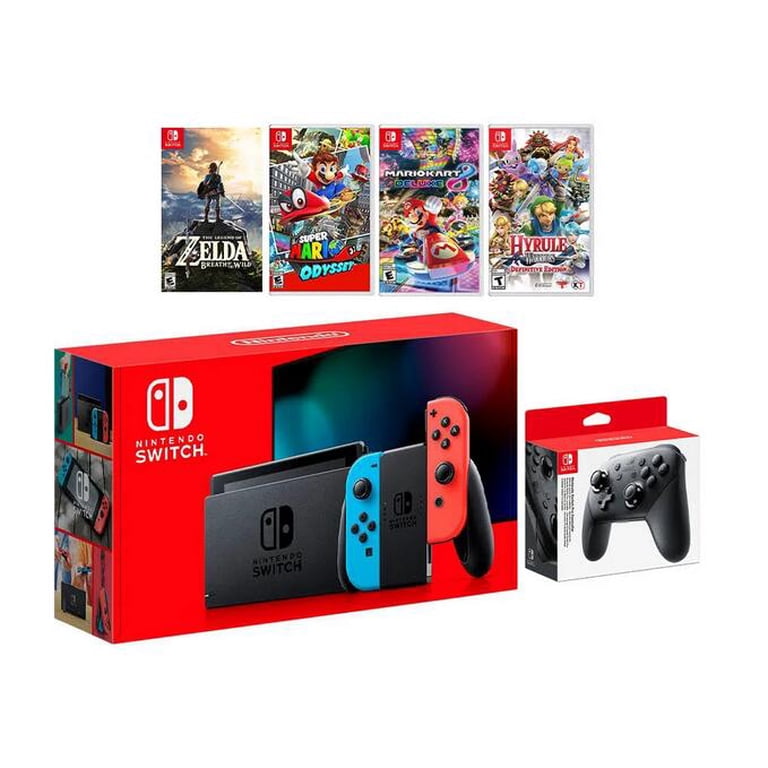 Nintendo Switch with Blue & Red Joy-Con, Mario Kart 8 Deluxe(Full