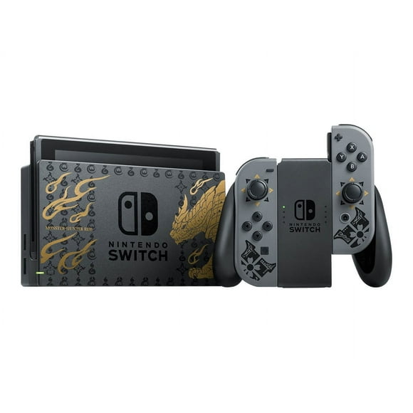 Nintendo Switch with Gray Joy-Con - MONSTER HUNTER RISE Deluxe Edition - game console - Full HD - gray