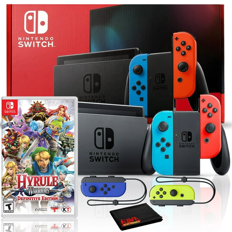  Nintendo Switch with Neon Blue and Neon Red Joy‑Con