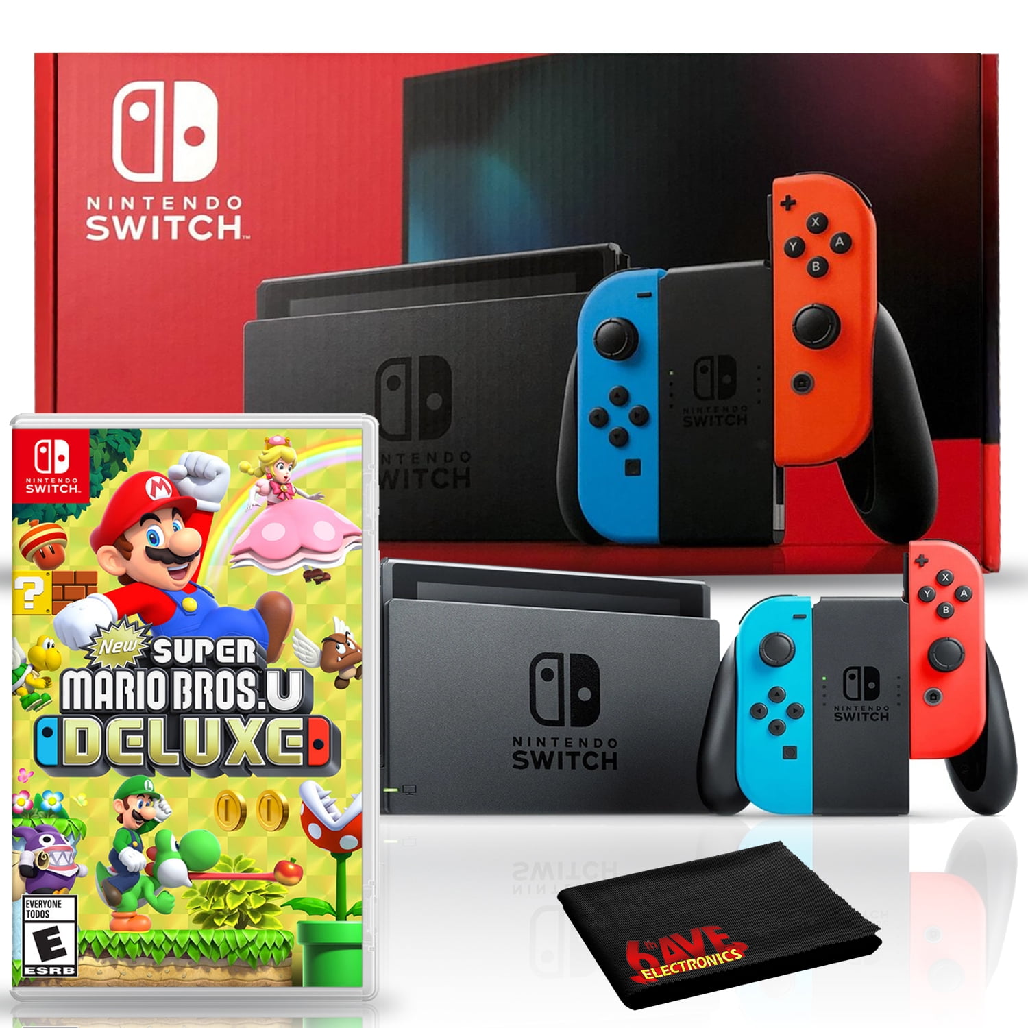 Nintendo Switch with Neon Blue and Neon Red JoyCon (REGION FREE)