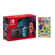 Nintendo Switch with Neon Red and Neon Blue Joy-Cons International Edition Bundle with Mario Party Superstars