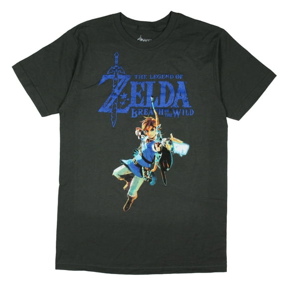Nintendo The Legend Of Zelda Breath Of The Wild Men's Link Jump Bow Shot T-Shirt