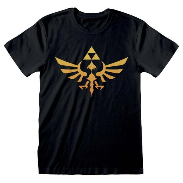 Nintendo The Legend Of Zelda Hyrule Kingdom Logo Black TShirt OFFICIAL