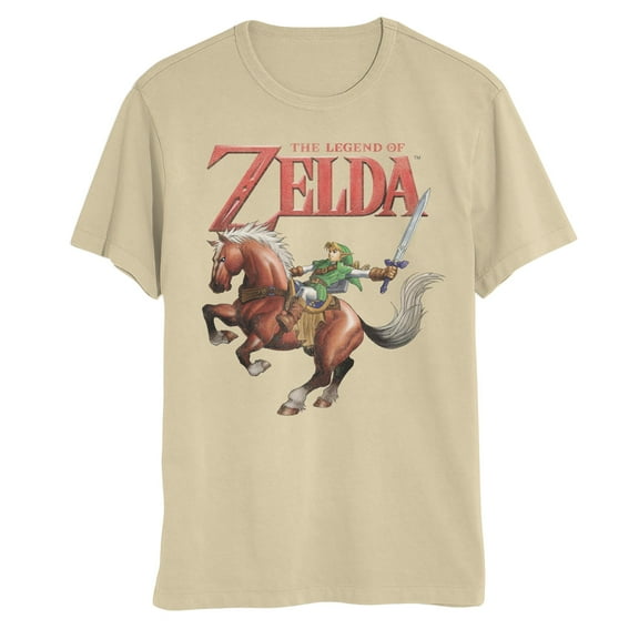 Nintendo The Legend Of Zelda The Hero Of Time Mens and Womens Short Sleeve T-Shirt (Beige, S-XXL)