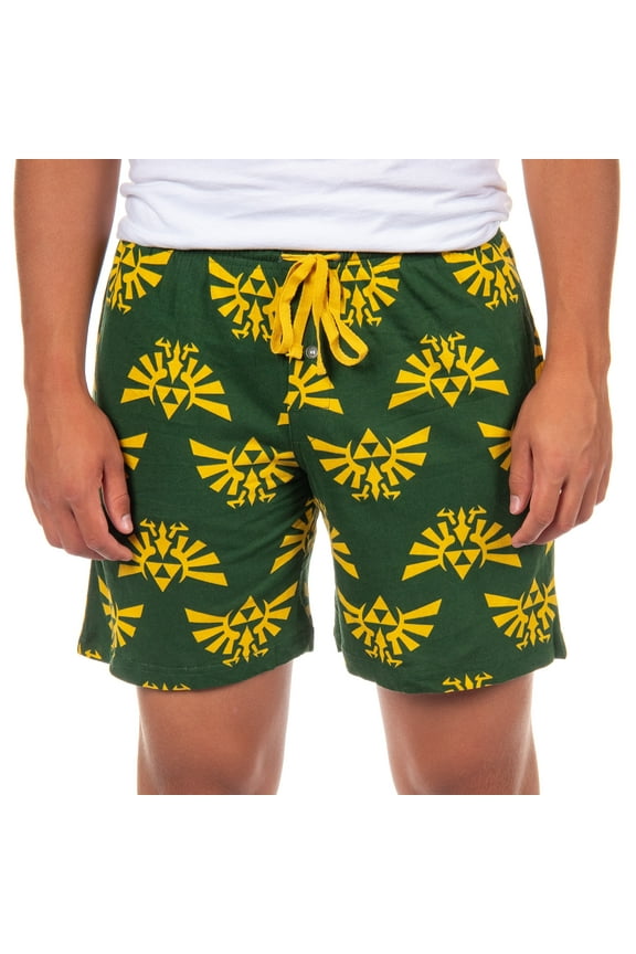 Nintendo The Legend of Zelda Pajamas Men's Royal Hyrule Crest Wingcrest PJ Lounge Shorts