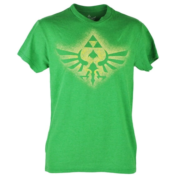 Nintendo The Legend of Zelda Skyward Sword Logo Heather Green Tshirt Tee XLarge