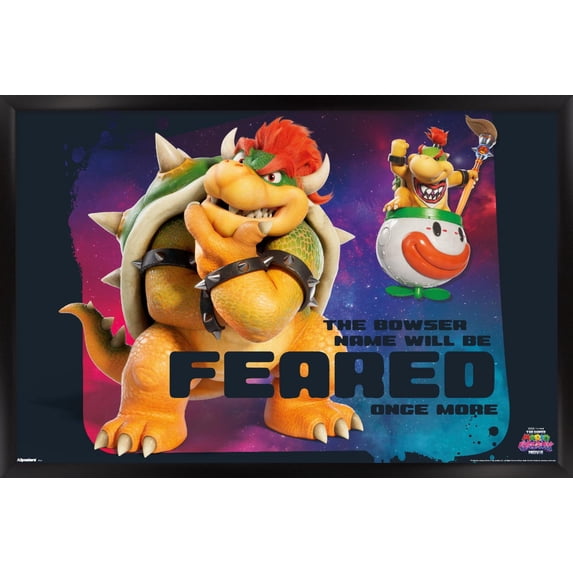 Nintendo The Super Mario Galaxy Movie (2026) - Bowser & Bowser Jr. Wall Poster, 22.375" x 34" Framed
