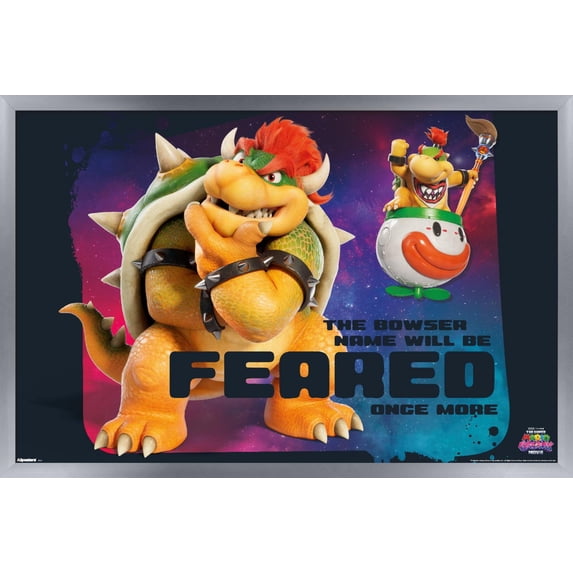Nintendo The Super Mario Galaxy Movie (2026) - Bowser & Bowser Jr. Wall Poster, 22.375" x 34" Framed