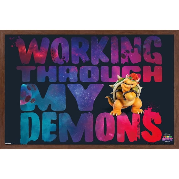 Nintendo The Super Mario Galaxy Movie (2026) - Bowser Demons Wall Poster, 14.725" x 22.375" Framed