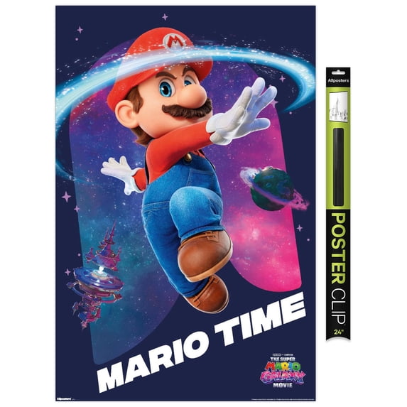 Nintendo The Super Mario Galaxy Movie (2026) - Mario Time Wall Poster, 22.375" x 34"