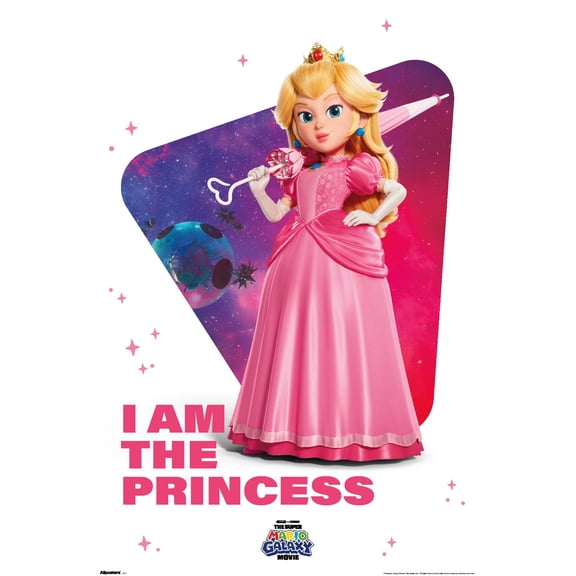 Nintendo The Super Mario Galaxy Movie (2026) - Peach I Am Wall Poster, 14.725" x 22.375"