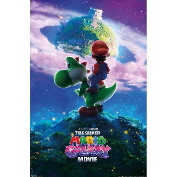 Nintendo The Super Mario Galaxy Movie (2026) - Yoshi Space One Sheet Wall Poster, 22.375" x 34"