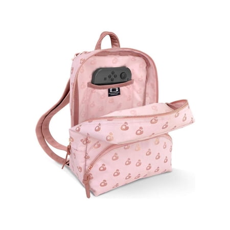 Nintendo Unisex Official Animal Crossing Nintendo Switch Mini Backpack, Rose Gold