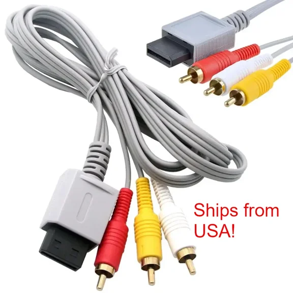 Nintendo Wii And Wii U Audio Video Av Cable Cord 6' Length New