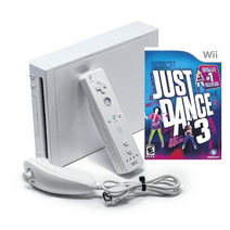 Nintendo Wii Console Just Dance 3 Game Bundle