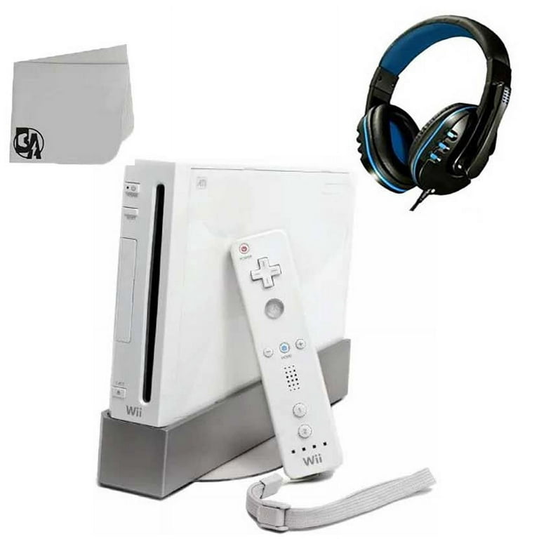 Nintendo Wii Console Video Gaming Console White With BOLT AXTION Headset  Bundle Used
