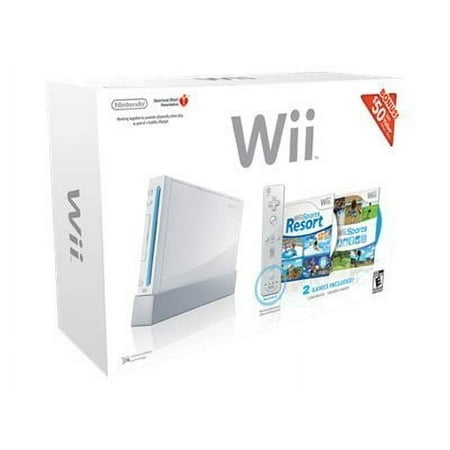 Nintendo Wii White Console w/ Wii Sports, Wii Sports Resort & Wii Remote Plus