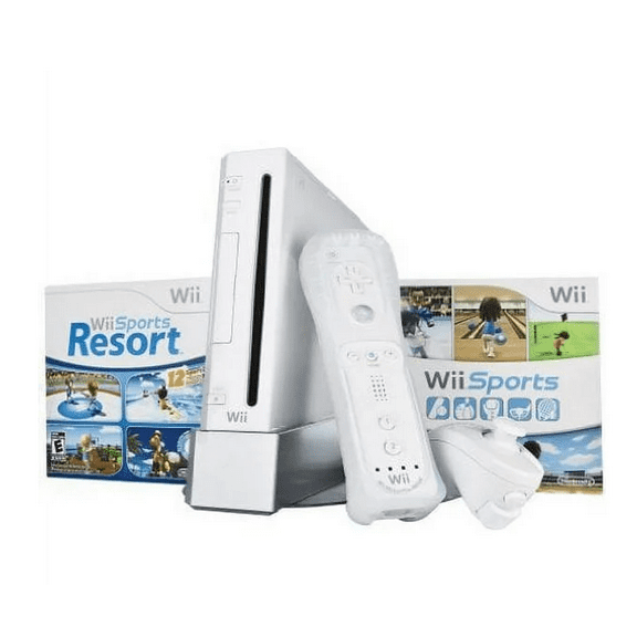 Pre-Owned Nintendo Wii White Console w/ Wii Sports, Wii Sports Resort & Wii Remote Plus