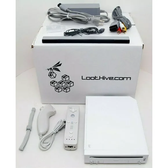Pre-Owned Nintendo Wii System + NEW CONTROLLER Bundle GameCube Port Console WHITE RVL-001