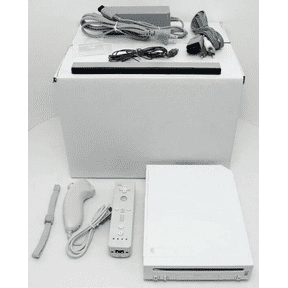 Restored Nintendo Wii System RVL-001 with GameCube Port, 5 GB, White