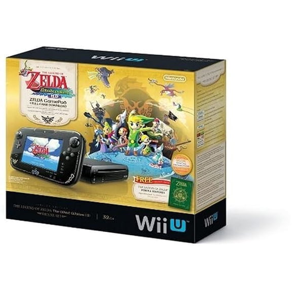 Pre-Owned Nintendo Wii U - Game console - Full HD, Full HD, HD, 480p, 480i - black - The Legend of Zelda Wind Waker HD