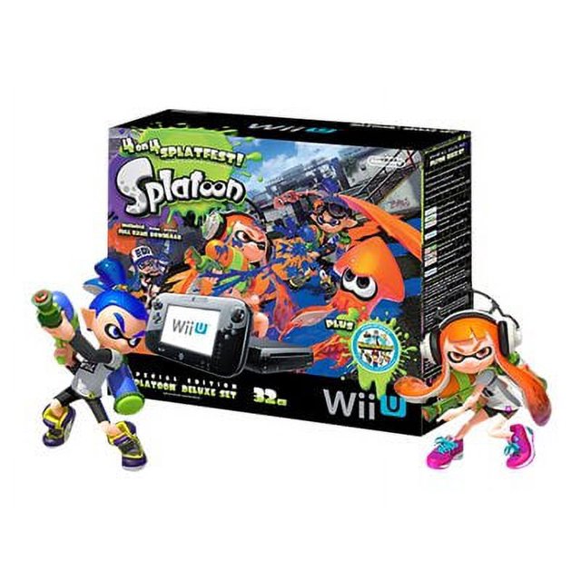 Nintendo Wii U Special Edition Splatoon Deluxe Set game console