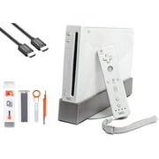 Pre-Owned Nintendo Wii White Gaming Console + HDMI Cable Cleaning Kit BOLT AXTION Bundle