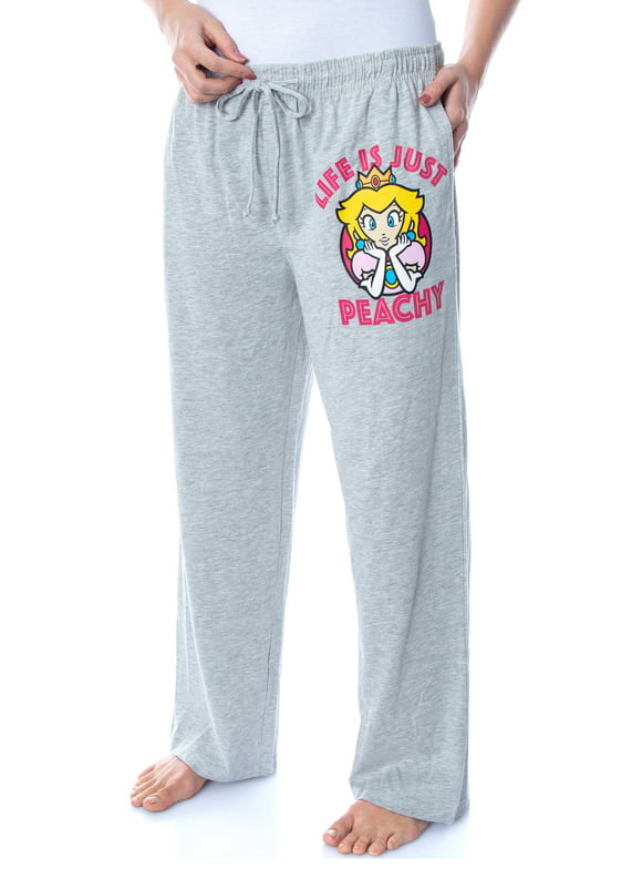 Nintendo Women's Super Mario Princess Peach Life is Peachy Comfy Pajama Pants XS