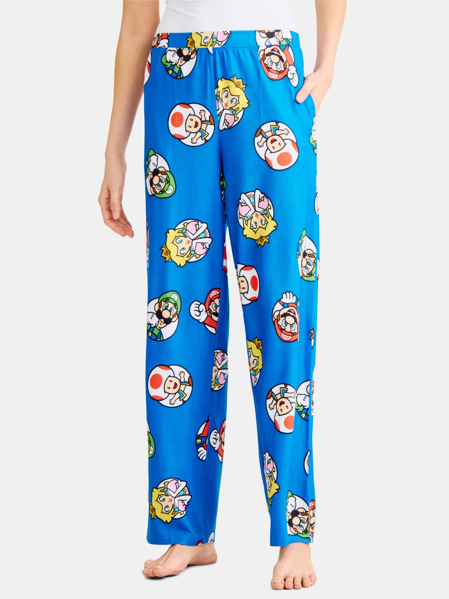 Nintendo Women’s and Women’s Plus Mario Print Sleep Pants, Sizes XS-3X