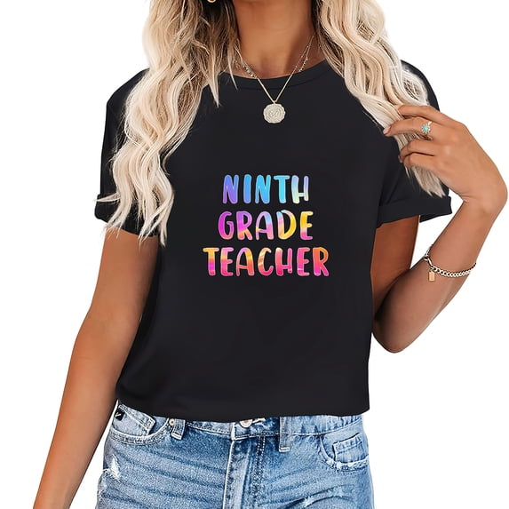 Ninth Grade Tribe Back to School Gifts Women's Graphic Tee with Statement Print - Perfect Summer Top