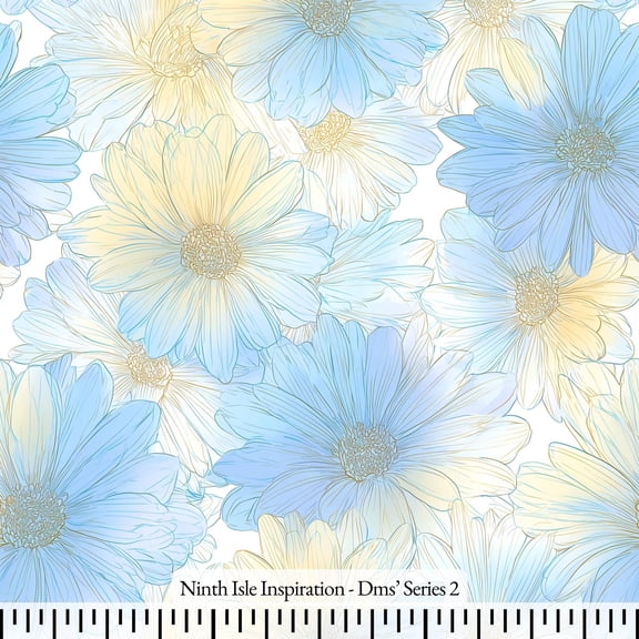 Ninth Isle Inspiration - Dms Series - 100% Cotton Fabric By The Yard (Series2, HalfYard)