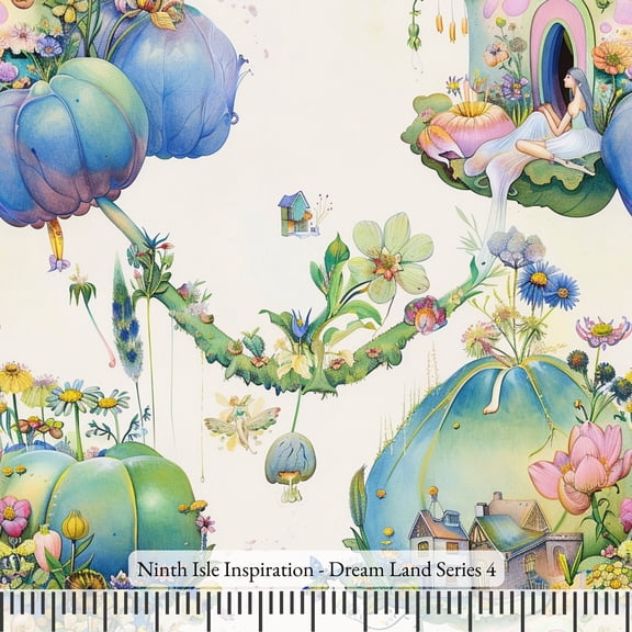 Ninth Isle Inspiration - Dream Land Series - 100% Rayon Fabric By The Yard (Series4, HalfYard)
